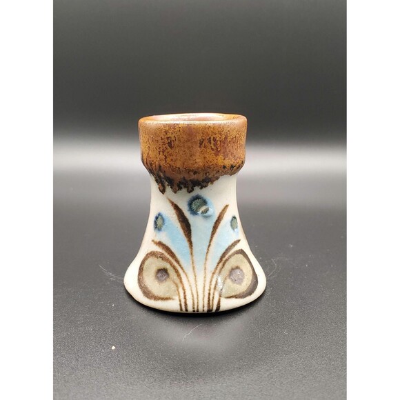 Ken Edwards Tonala Bird Butterfly Hand Painted Candle Holder - Picture 2 of 5